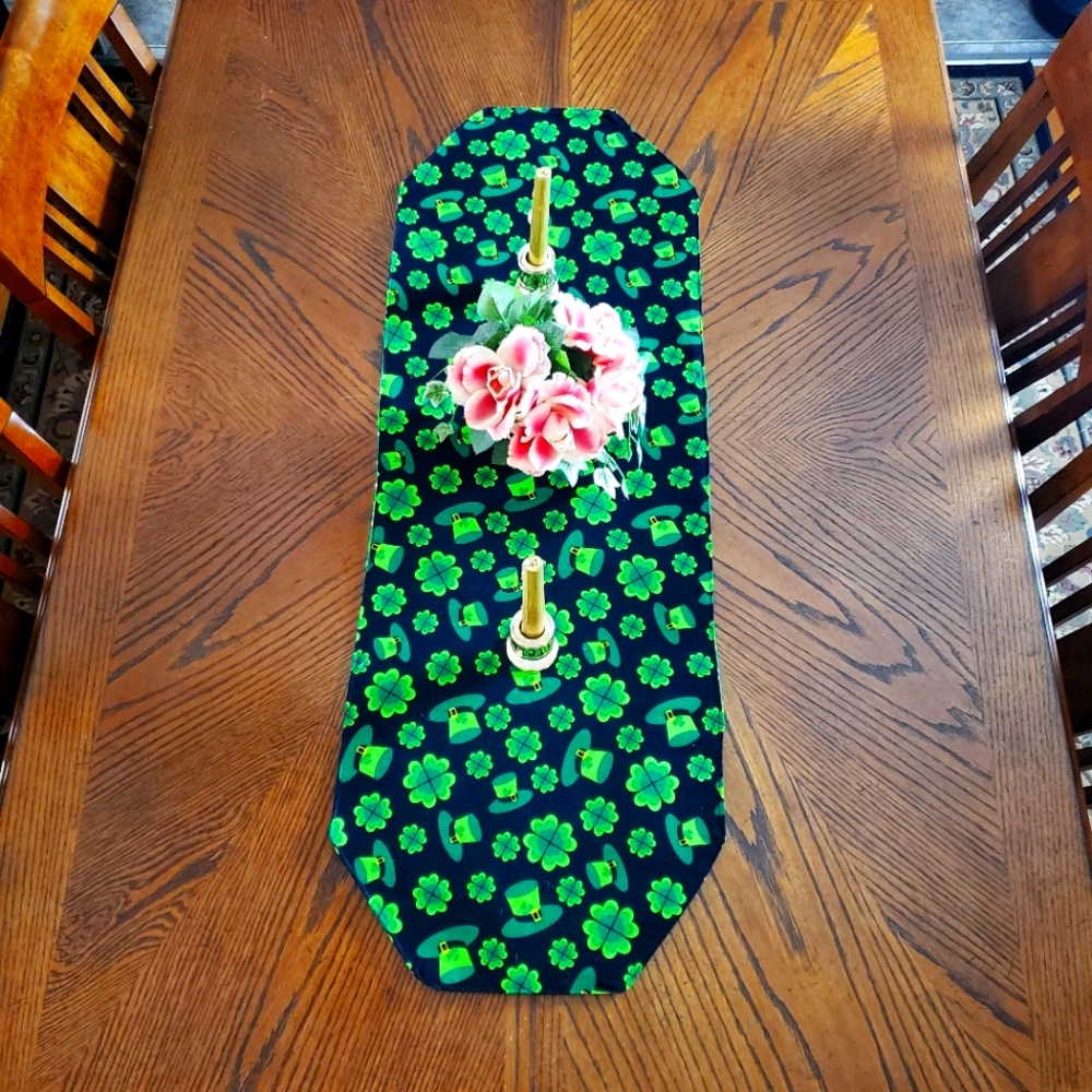 Green.  "Luck of the Irish" Table Runner
